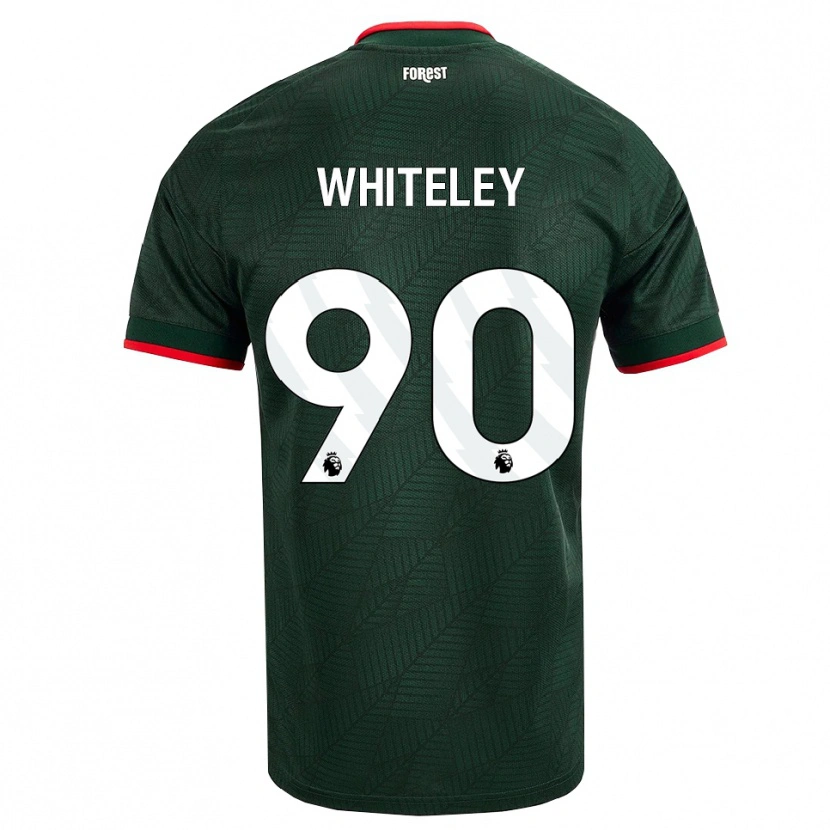 Danxen Mulher Camisola Jonathan Whiteley #90 Verde Escuro Vermelho Alternativa 2026/27 Camisa