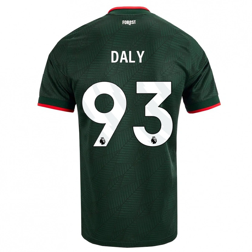 Danxen Mulher Camisola Cormac Daly #93 Verde Escuro Vermelho Alternativa 2026/27 Camisa