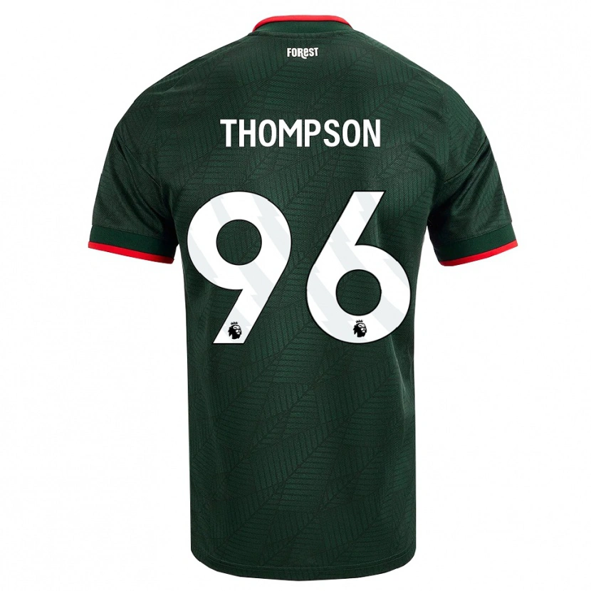 Danxen Mulher Camisola Kalum Thompson #96 Verde Escuro Vermelho Alternativa 2026/27 Camisa