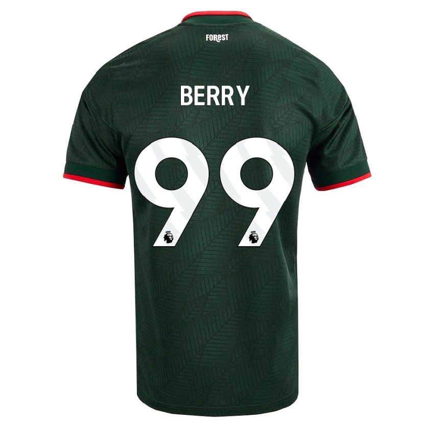 Danxen Mulher Camisola Adam Berry #99 Verde Escuro Vermelho Alternativa 2026/27 Camisa