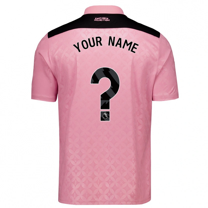 Danxen Mulher Camisola Seu Nome #0 Lightpink Preto Alternativa 2026/27 Camisa