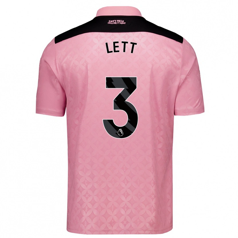 Danxen Mulher Camisola Josh Lett #3 Lightpink Preto Alternativa 2026/27 Camisa