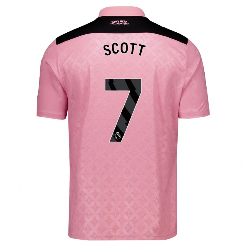 Danxen Mulher Camisola Felix Scott #7 Lightpink Preto Alternativa 2026/27 Camisa