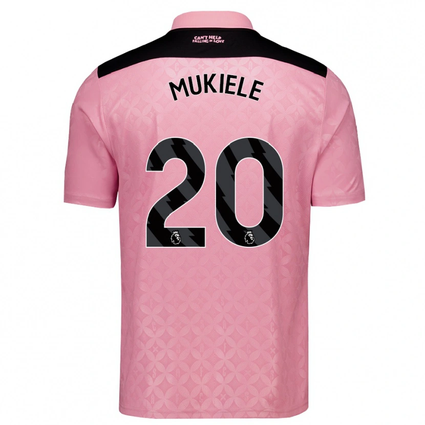 Danxen Mulher Camisola Nordi Mukiele #20 Lightpink Preto Alternativa 2026/27 Camisa