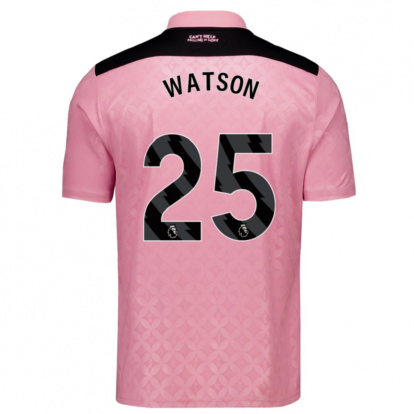 Danxen Mulher Camisola Katy Watson #25 Lightpink Preto Alternativa 2026/27 Camisa