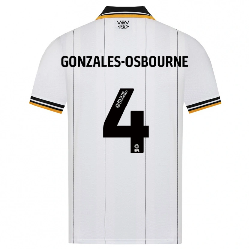 Danxen Mulher Camisola Isaiah Gonzales-Osbourne #4 Laranja Branco Preto Alternativa 2026/27 Camisa