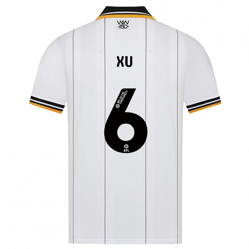 Danxen Mulher Camisola Bin Xu #6 Laranja Branco Preto Alternativa 2026/27 Camisa