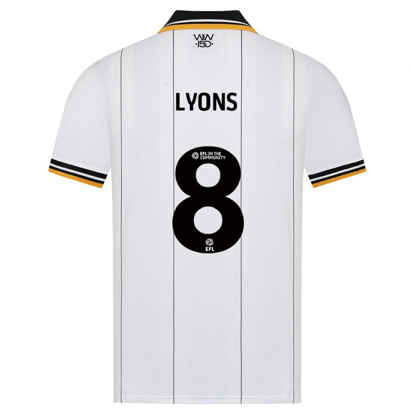 Danxen Mulher Camisola Connor Lyons #8 Laranja Branco Preto Alternativa 2026/27 Camisa