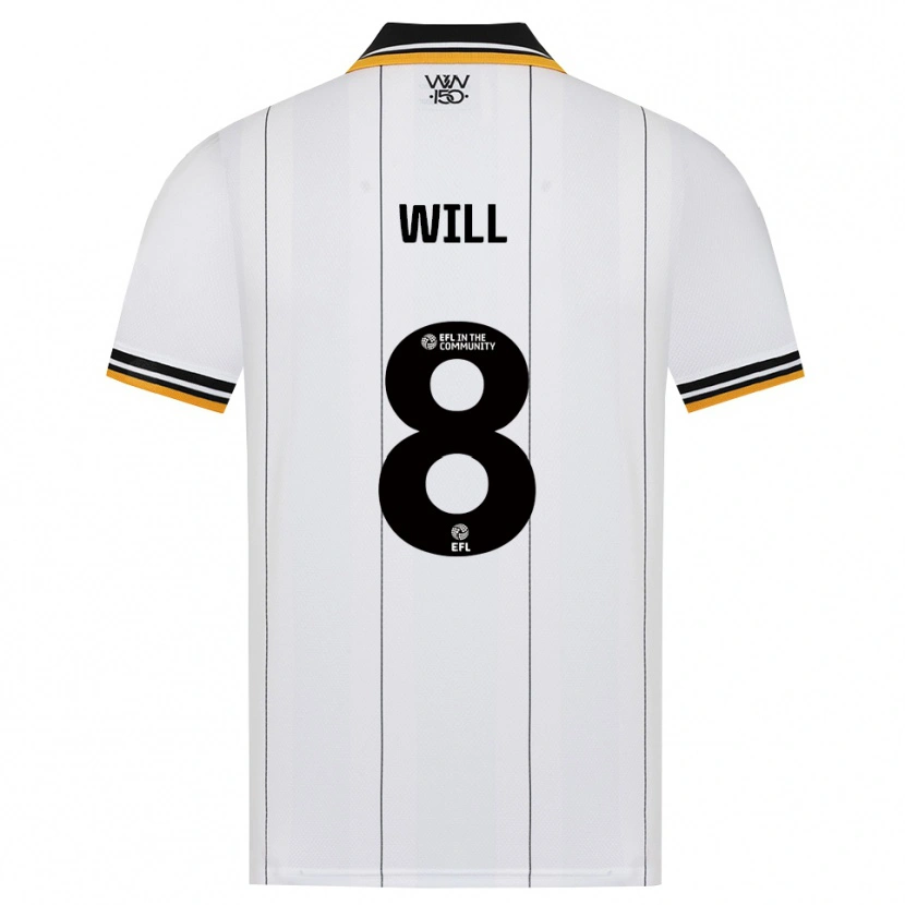 Danxen Mulher Camisola Merrick Will #8 Laranja Branco Preto Alternativa 2026/27 Camisa