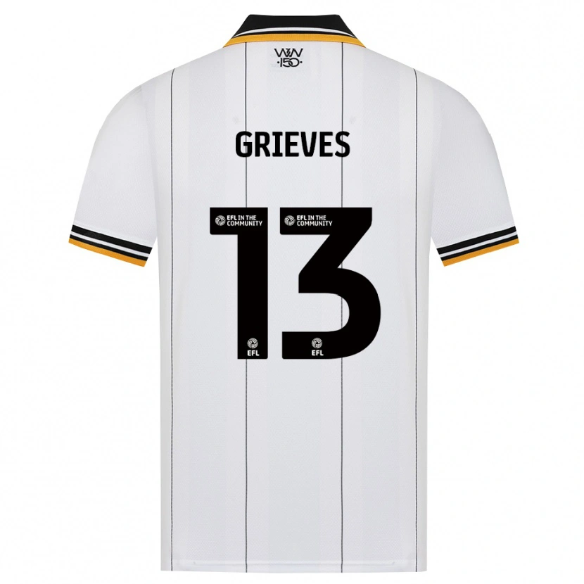 Danxen Mulher Camisola Xander Grieves #13 Laranja Branco Preto Alternativa 2026/27 Camisa