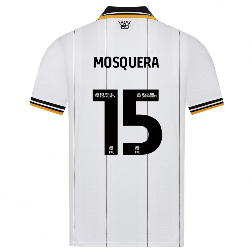 Danxen Mulher Camisola Yerson Mosquera #15 Laranja Branco Preto Alternativa 2026/27 Camisa