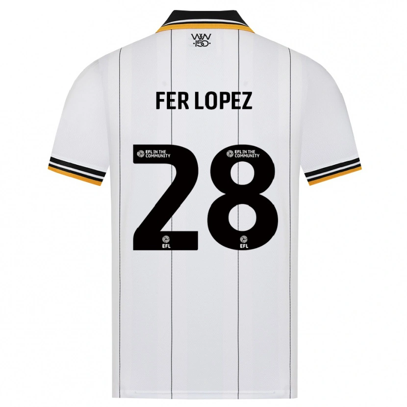 Danxen Mulher Camisola Fer López #28 Laranja Branco Preto Alternativa 2026/27 Camisa