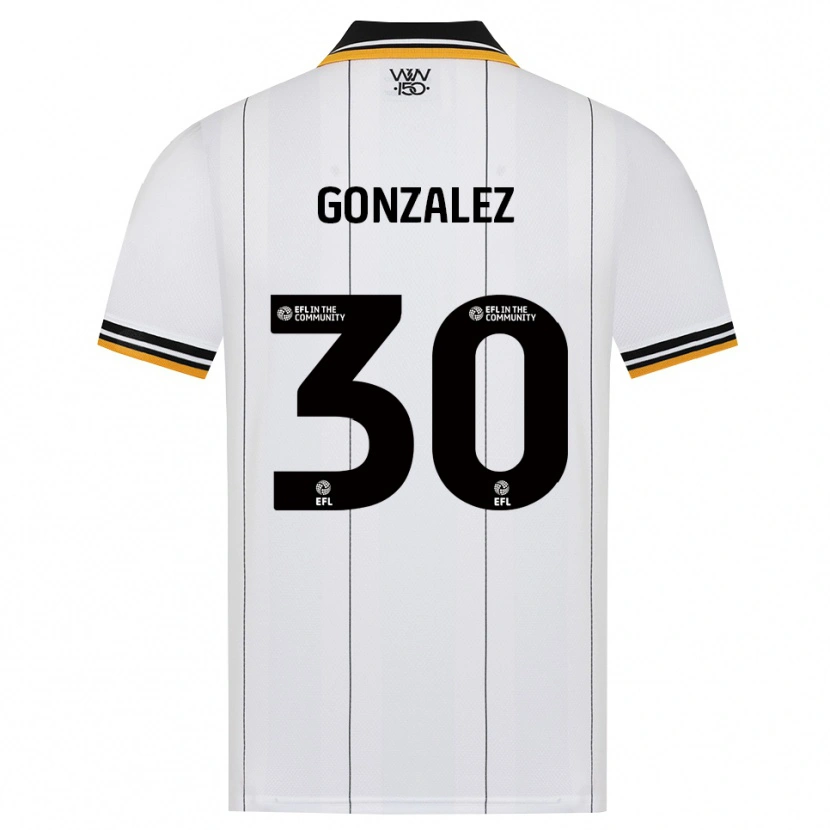 Danxen Mulher Camisola Enso González #30 Laranja Branco Preto Alternativa 2026/27 Camisa
