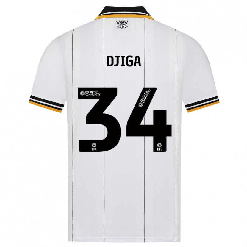 Danxen Mulher Camisola Nasser Djiga #34 Laranja Branco Preto Alternativa 2026/27 Camisa