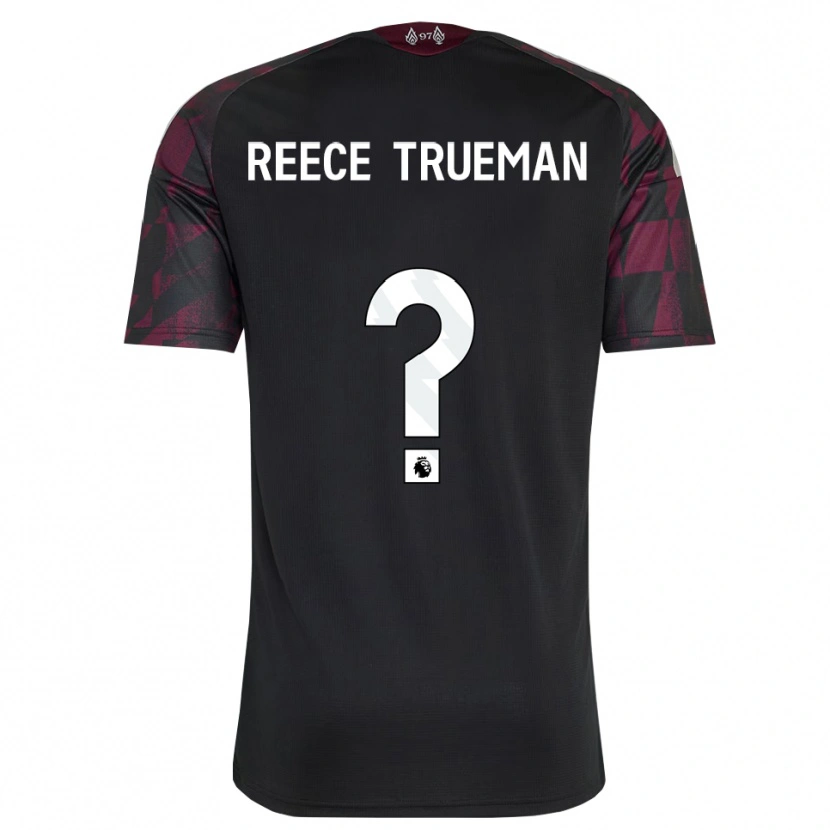 Danxen Mulher Camisola Reece Trueman #0 Preto Branco Roxo Terceiro 2026/27 Camisa