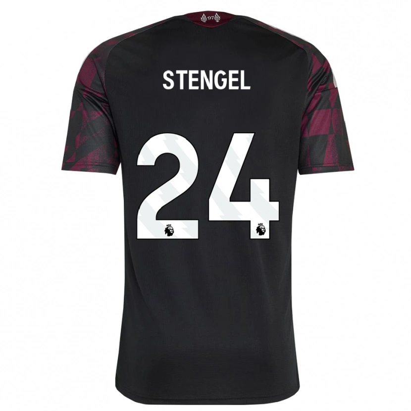 Danxen Mulher Camisola Katie Stengel #24 Preto Branco Roxo Terceiro 2026/27 Camisa