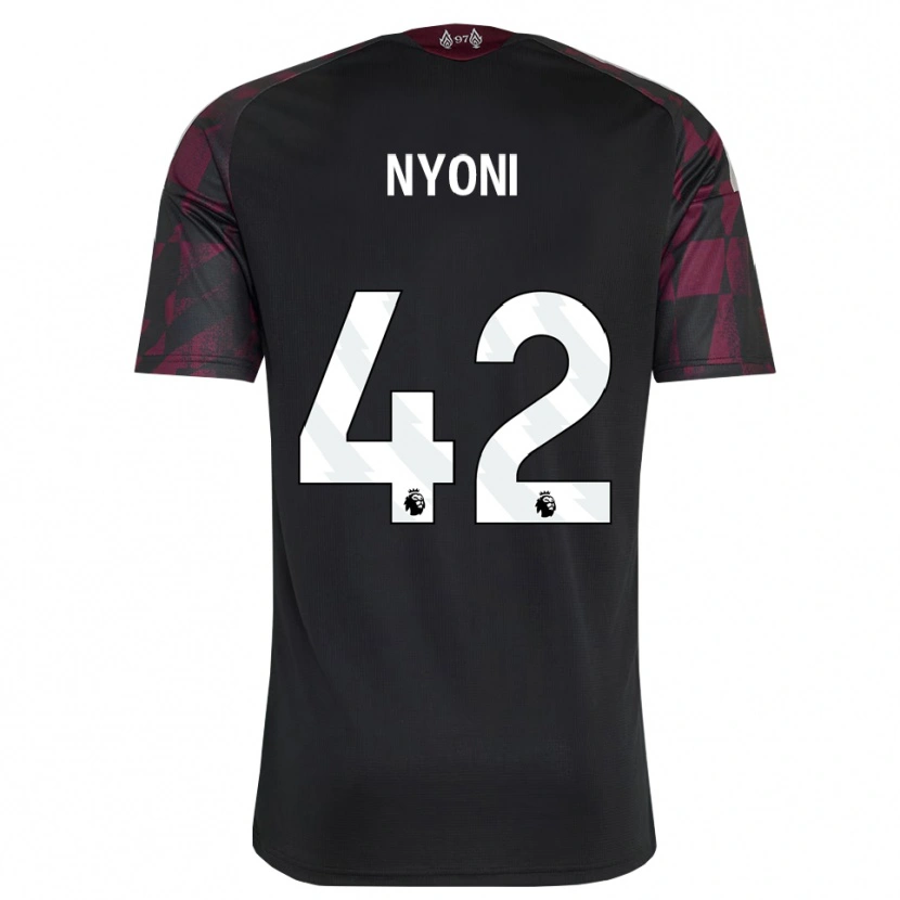Danxen Mulher Camisola Trey Nyoni #42 Preto Branco Roxo Terceiro 2026/27 Camisa