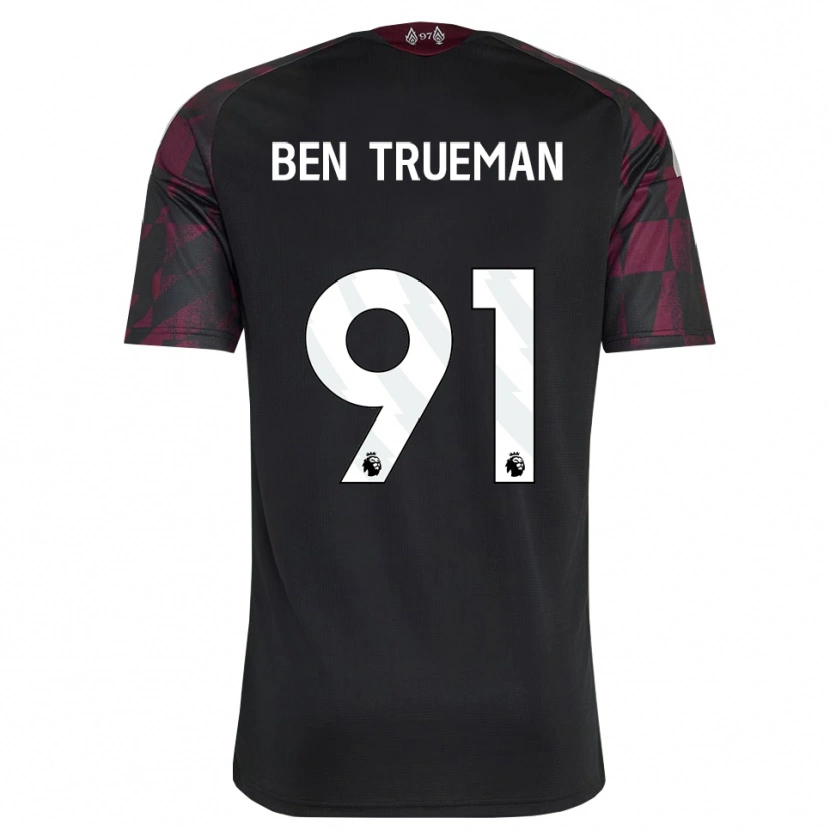 Danxen Mulher Camisola Ben Trueman #91 Preto Branco Roxo Terceiro 2026/27 Camisa