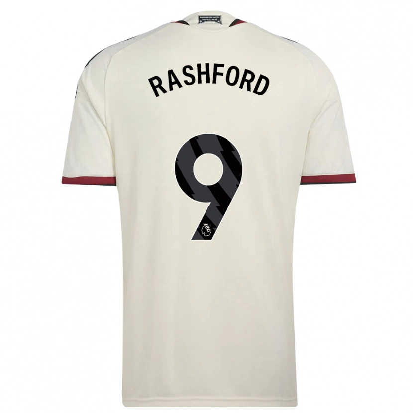 Danxen Mulher Camisola Marcus Rashford #9 Beige Preto Vermelho Terceiro 2026/27 Camisa