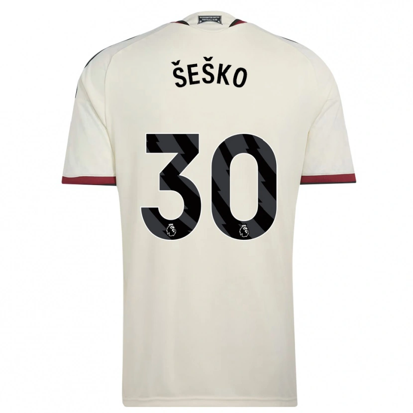 Danxen Mulher Camisola Benjamin Sesko #30 Beige Preto Vermelho Terceiro 2026/27 Camisa