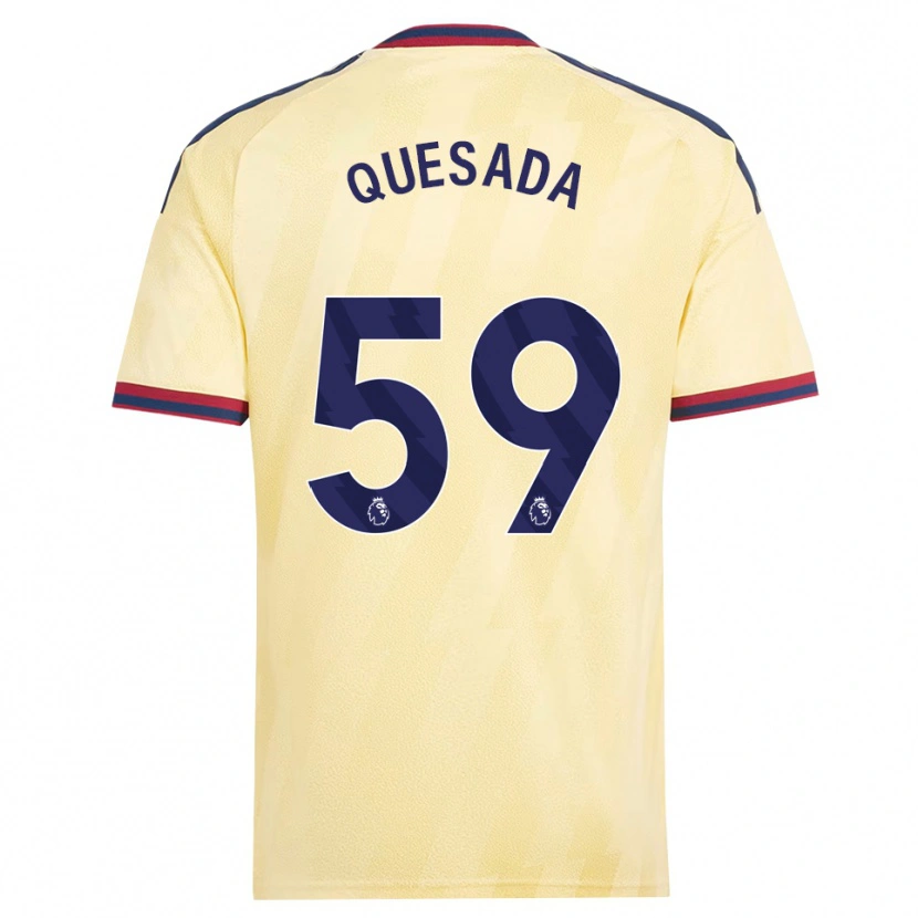 Danxen Mulher Camisola Elián Quesada #59 Amarelo Claro Midnightblue Terceiro 2026/27 Camisa