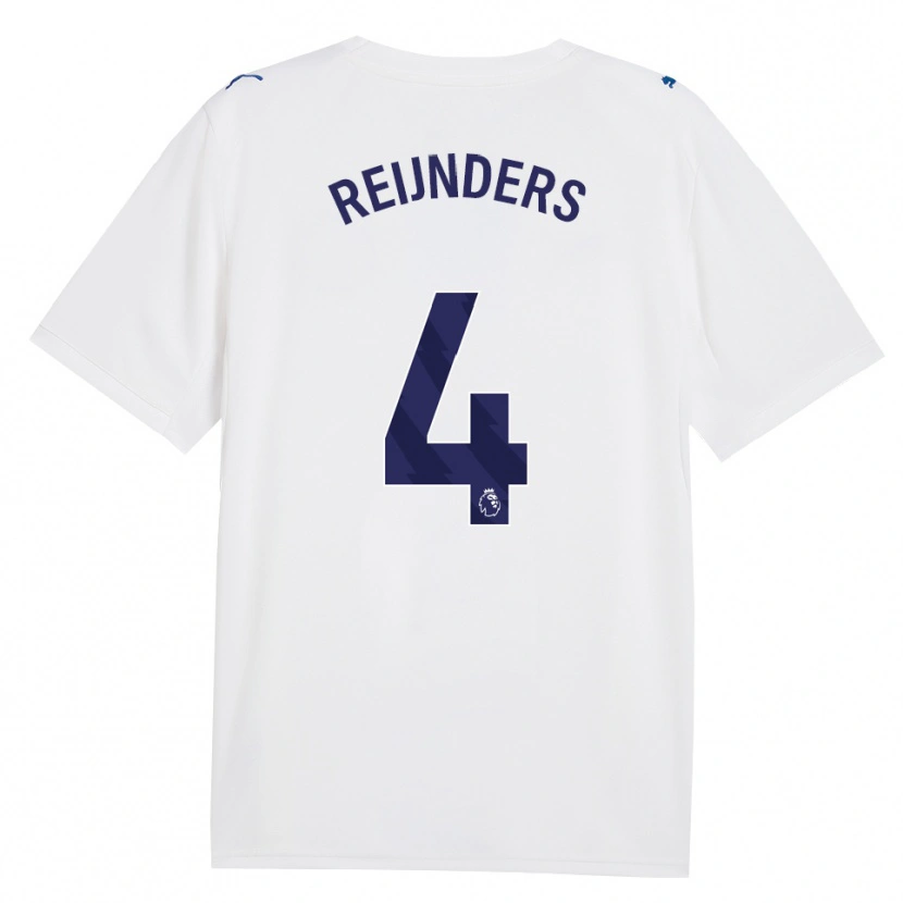 Danxen Mulher Camisola Tijjani Reijnders #4 Marinha Branco Terceiro 2026/27 Camisa