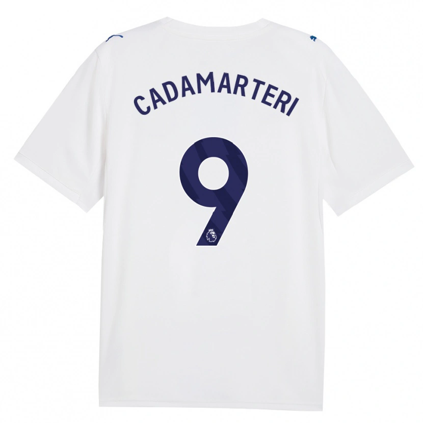 Danxen Mulher Camisola Caelan Cadamarteri #9 Marinha Branco Terceiro 2026/27 Camisa