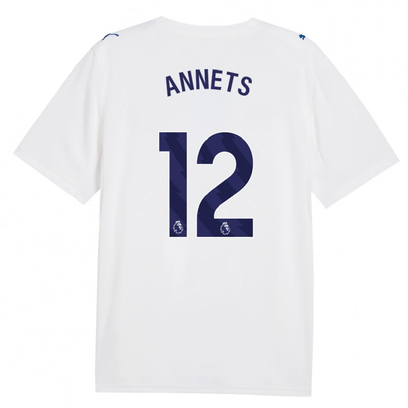 Danxen Mulher Camisola Eve Annets #12 Marinha Branco Terceiro 2026/27 Camisa