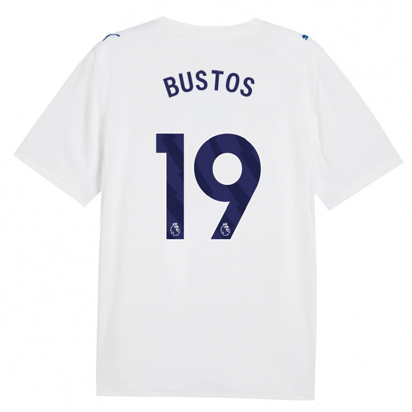 Danxen Mulher Camisola Nahuel Bustos #19 Marinha Branco Terceiro 2026/27 Camisa
