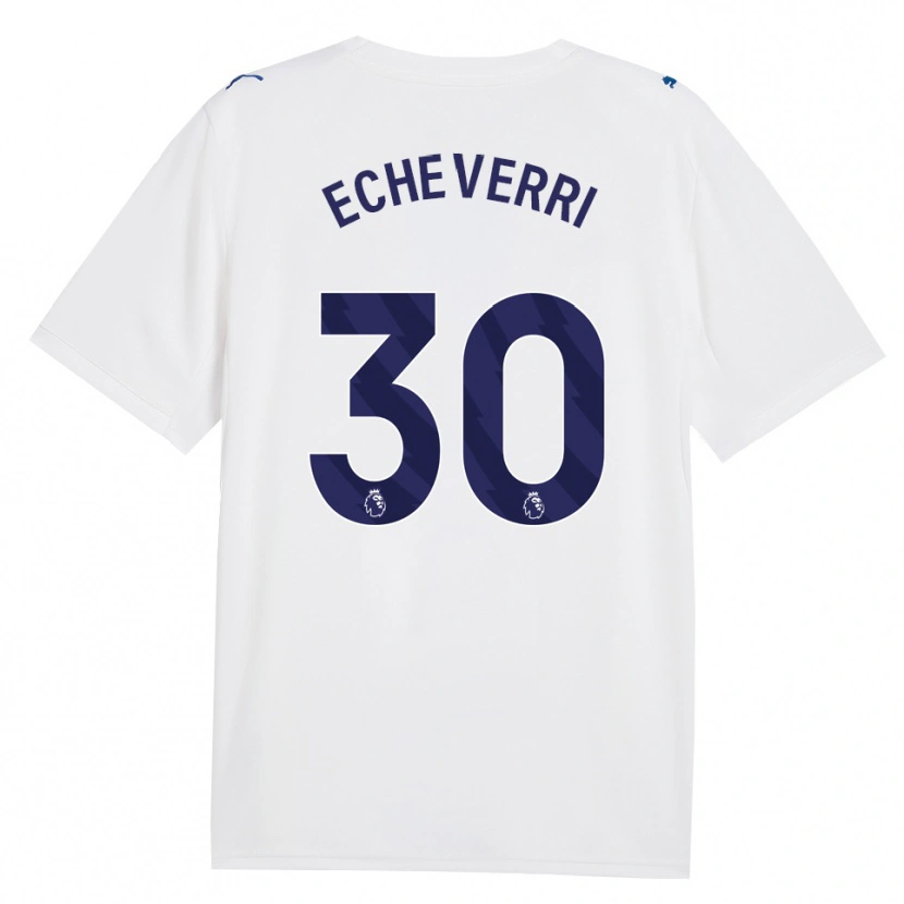 Danxen Mulher Camisola Claudio Echeverri #30 Marinha Branco Terceiro 2026/27 Camisa