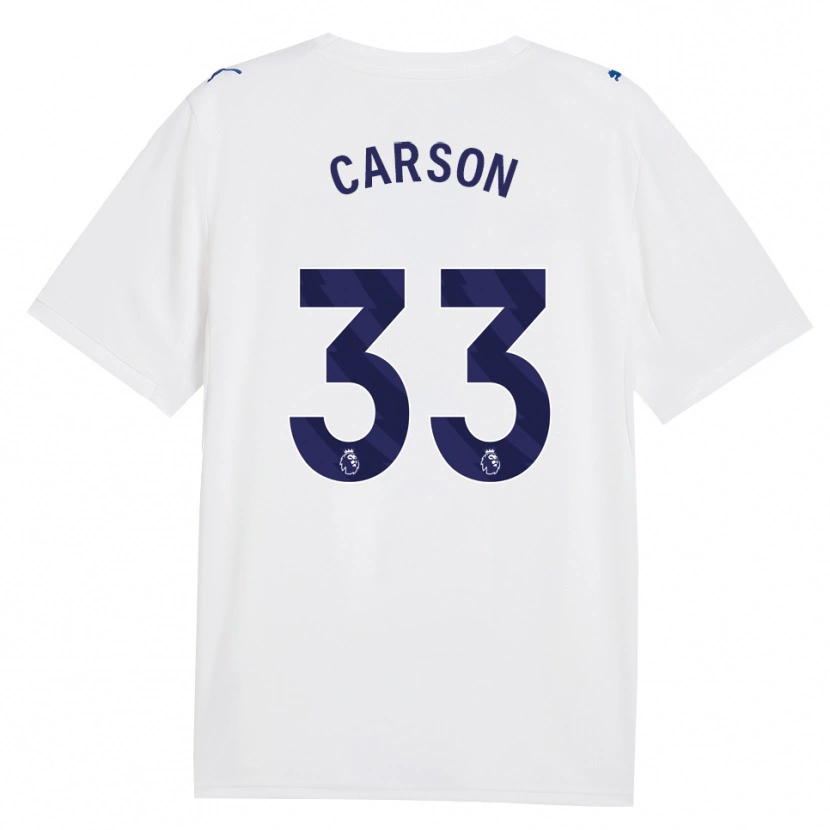 Danxen Mulher Camisola Scott Carson #33 Marinha Branco Terceiro 2026/27 Camisa