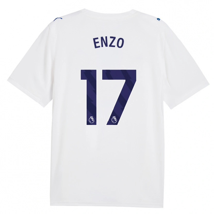Danxen Mulher Camisola Enzo Fernández #17 Marinha Branco Terceiro 2026/27 Camisa