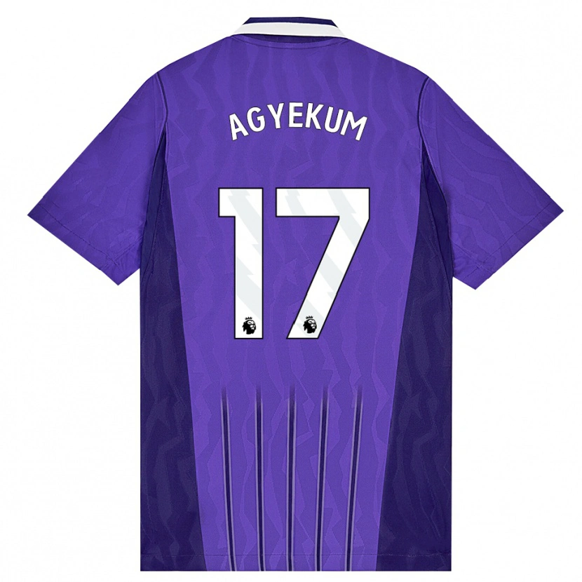Danxen Mulher Camisola Ezra Agyekum #17 Roxo Branco Terceiro 2026/27 Camisa