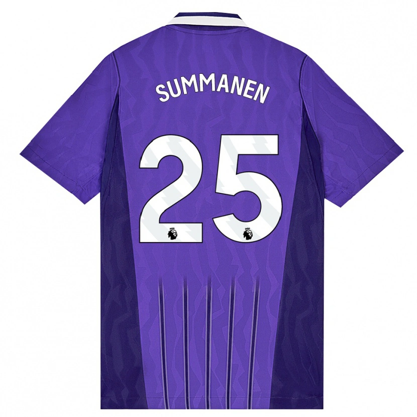 Danxen Mulher Camisola Eveliina Summanen #25 Roxo Branco Terceiro 2026/27 Camisa