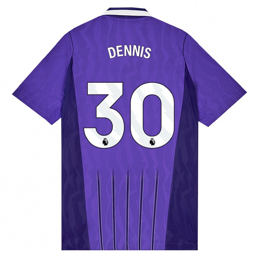 Danxen Mulher Camisola Araya Dennis #30 Roxo Branco Terceiro 2026/27 Camisa