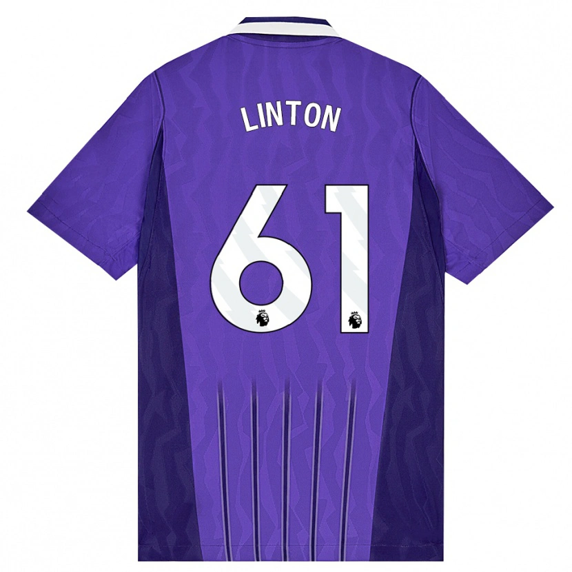 Danxen Mulher Camisola Jahziah Linton #61 Roxo Branco Terceiro 2026/27 Camisa