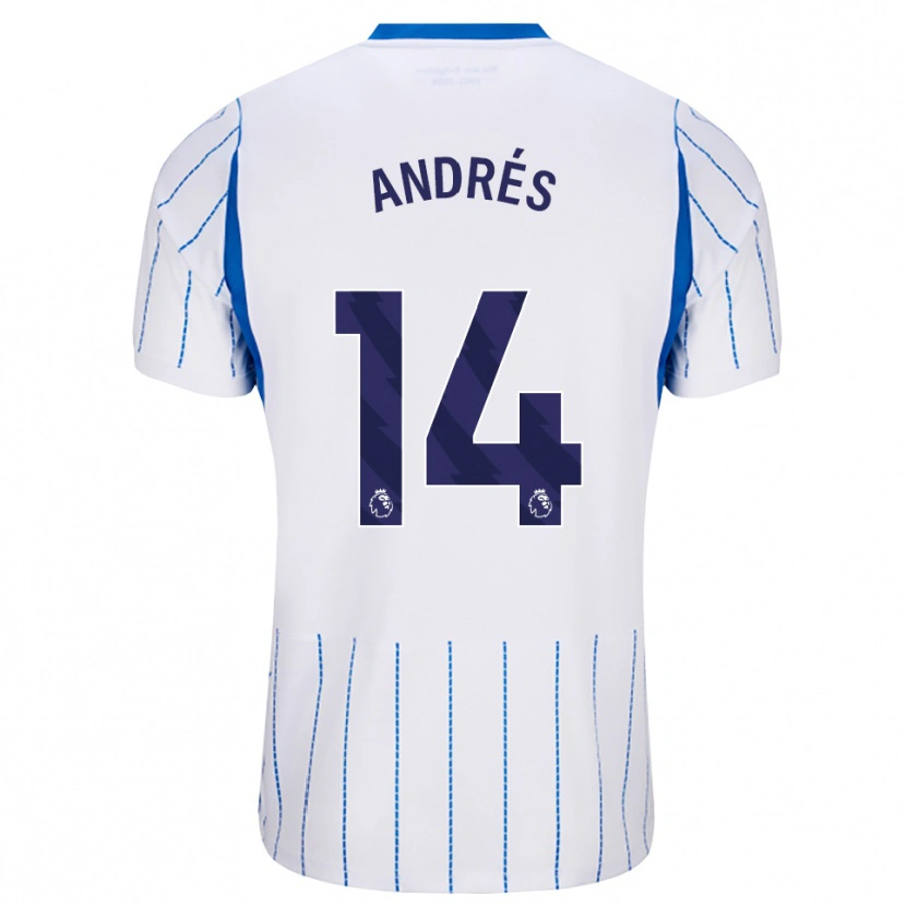 Danxen Mulher Camisola Chema Andrés #14 Dodgerblue Branco Alternativa 2026/27 Camisa