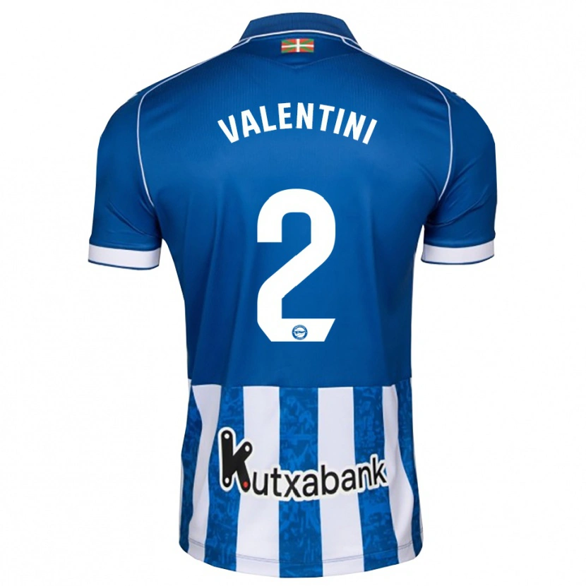 Danxen Criança Camisola Nicolás Valentini #2 Azul Branco Preto Principal 2026/27 Camisa