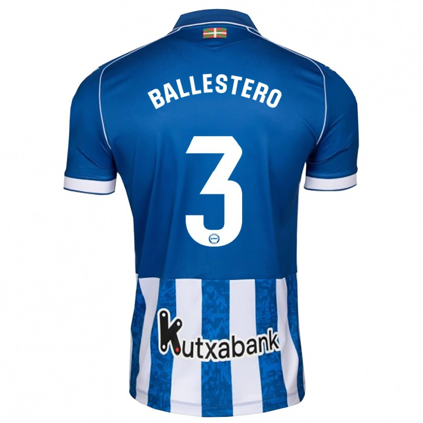 Danxen Criança Camisola Carlos Ballestero #3 Azul Branco Preto Principal 2026/27 Camisa