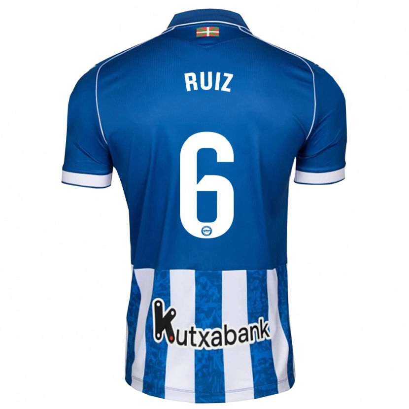Danxen Criança Camisola Markel Ruiz #6 Azul Branco Preto Principal 2026/27 Camisa