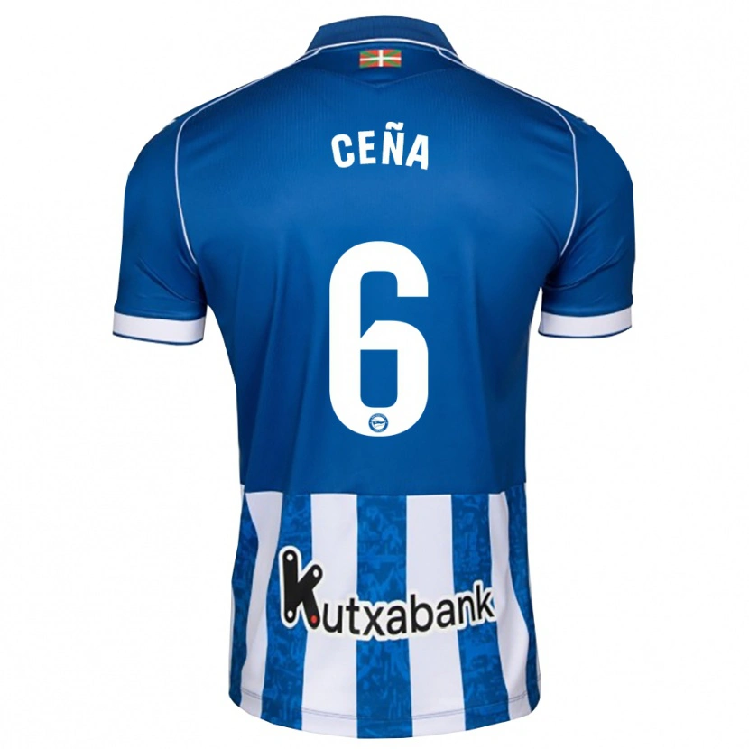 Danxen Criança Camisola Marcos Ceña #6 Azul Branco Preto Principal 2026/27 Camisa