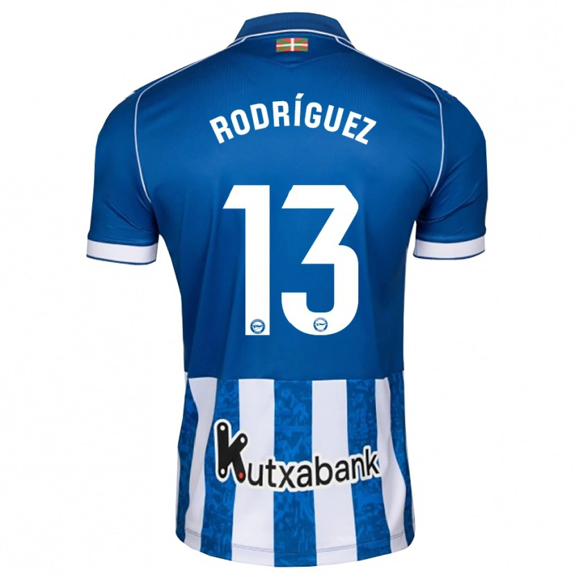 Danxen Criança Camisola Adrián Rodríguez #13 Azul Branco Preto Principal 2026/27 Camisa