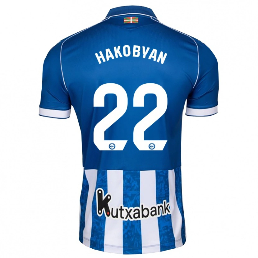 Danxen Criança Camisola Andranik Hakobyan #22 Azul Branco Preto Principal 2026/27 Camisa