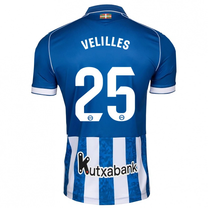 Danxen Criança Camisola Luis Velilles #25 Azul Branco Preto Principal 2026/27 Camisa
