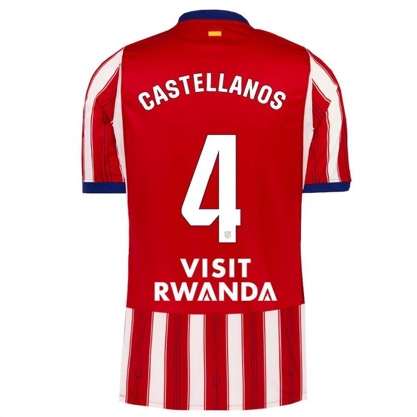 Danxen Criança Camisola Iván Castellanos #4 Azul Real Vermelho Branco Principal 2026/27 Camisa