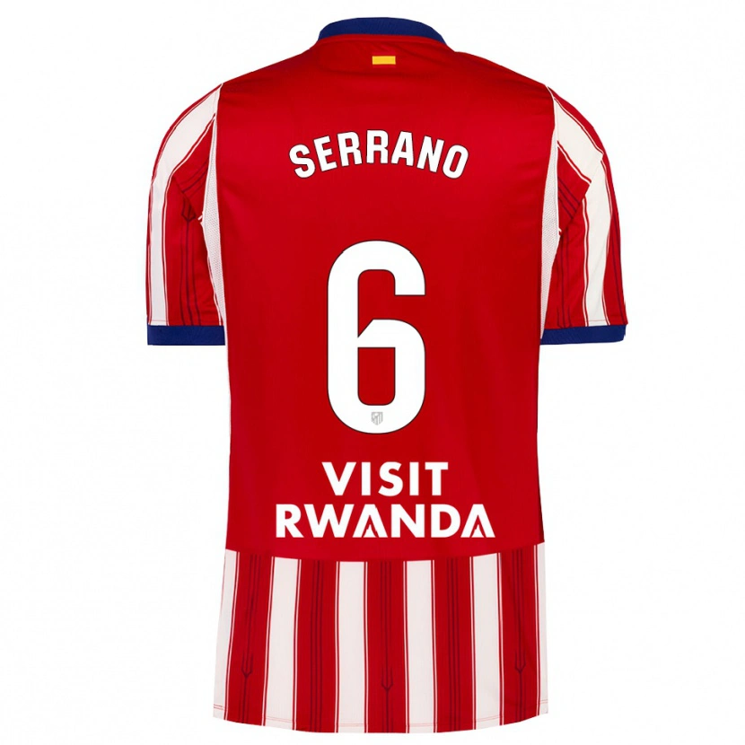 Danxen Criança Camisola Javi Serrano #6 Azul Real Vermelho Branco Principal 2026/27 Camisa