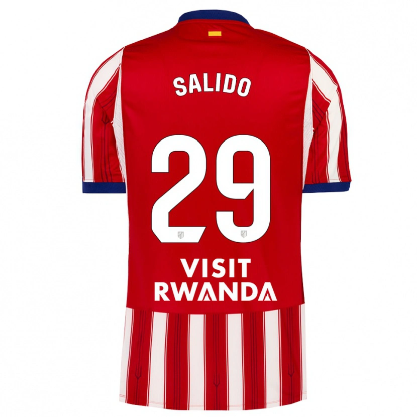 Danxen Criança Camisola Alberto Salido #29 Azul Real Vermelho Branco Principal 2026/27 Camisa