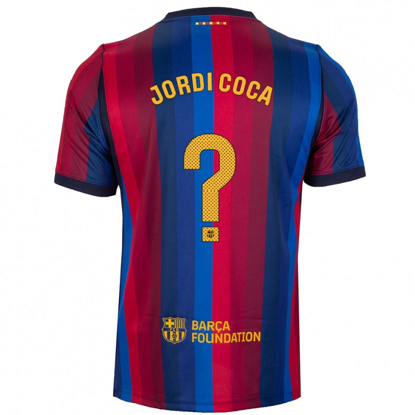 Danxen Criança Camisola Jordi Coca #0 Azul Real Vermelho Amarelo Principal 2026/27 Camisa