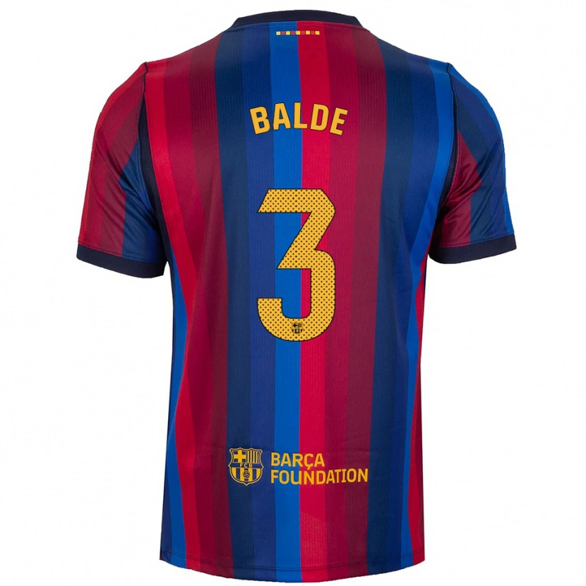 Danxen Criança Camisola Alejandro Balde #3 Azul Real Vermelho Amarelo Principal 2026/27 Camisa