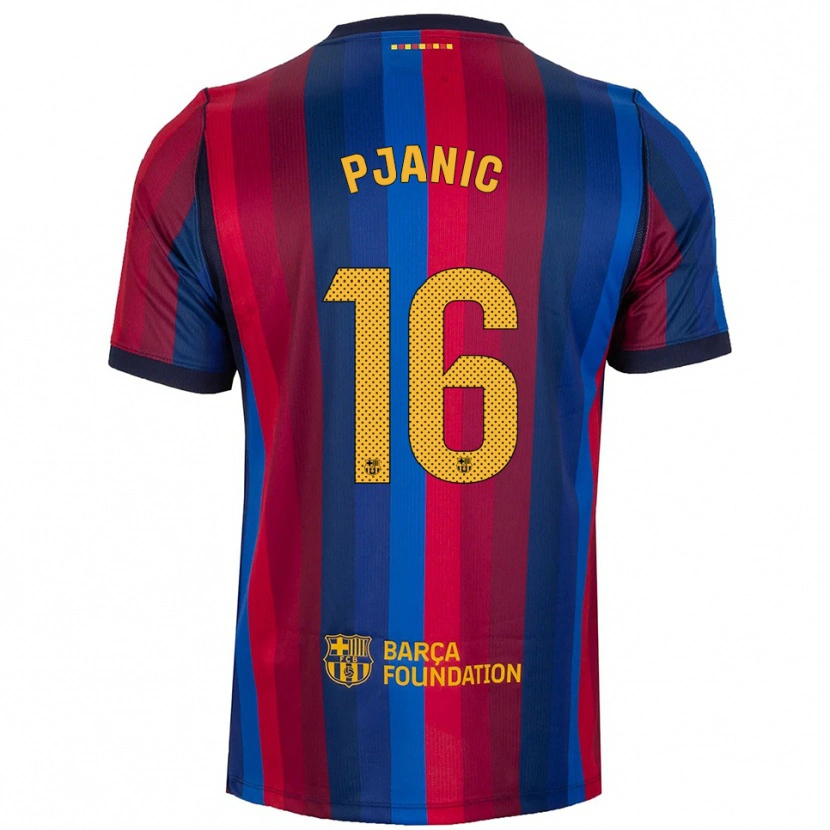 Danxen Criança Camisola Miralem Pjanic #16 Azul Real Vermelho Amarelo Principal 2026/27 Camisa